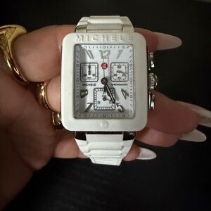 Michele White Chronograph Woman’s Watch